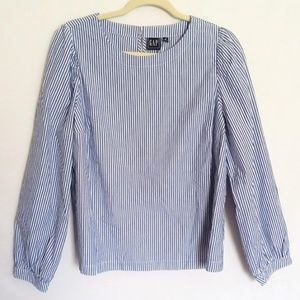 NWT Gap Striped Long Sleeve Blouse